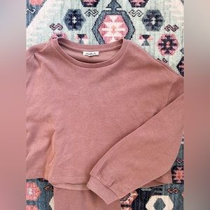 nwot listicle | cropped sweater / wide leg pant set